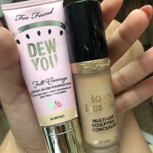 Too faced almond foundation and concealer bundle